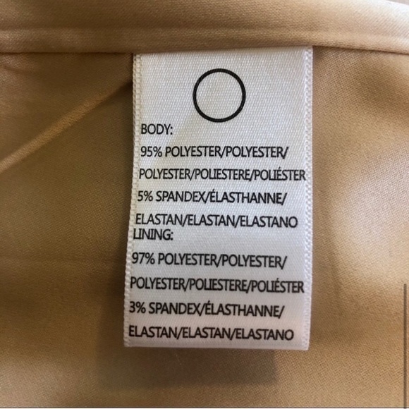 Anthropologie Harlyn Nude Satin Babydoll A-Line Mini Dress Large Size L - Picture 7 of 11